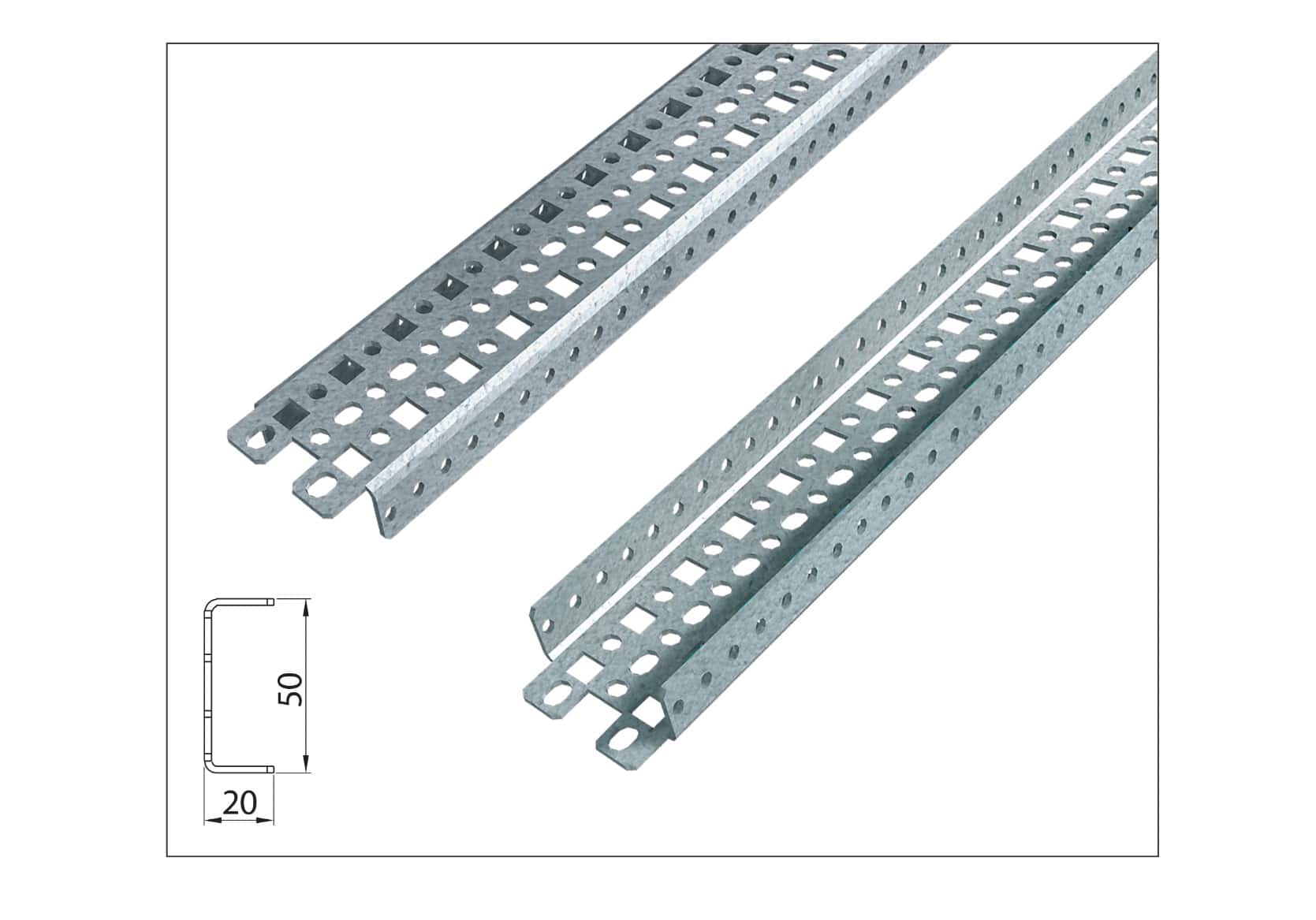 Mounting bars system - SZE2 system cabinets